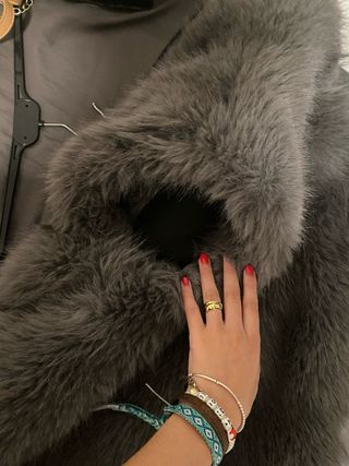 Chaleco pelo Zara gris talla única
