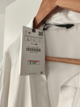 Camisa Zara Seda Estampada