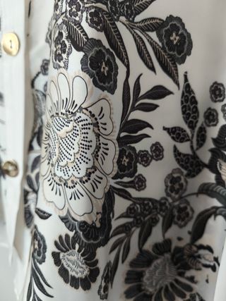 Camisa Zara Seda Estampada