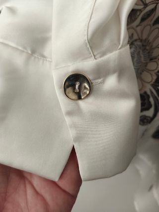Camisa Zara Seda Estampada