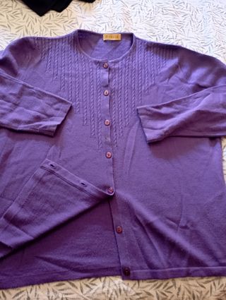 Chaqueta fina lana DANEVA morada