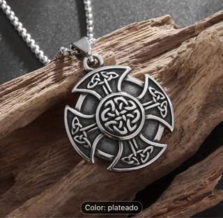 Collar Cruz Nudo Celta Acero Inoxidable