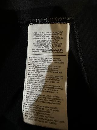 Sudadera Nike Cremallera Negra