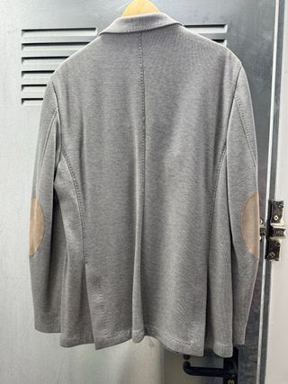 Americana Massimo Dutti Gris Elástica