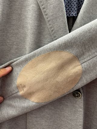Americana Massimo Dutti Gris Elástica