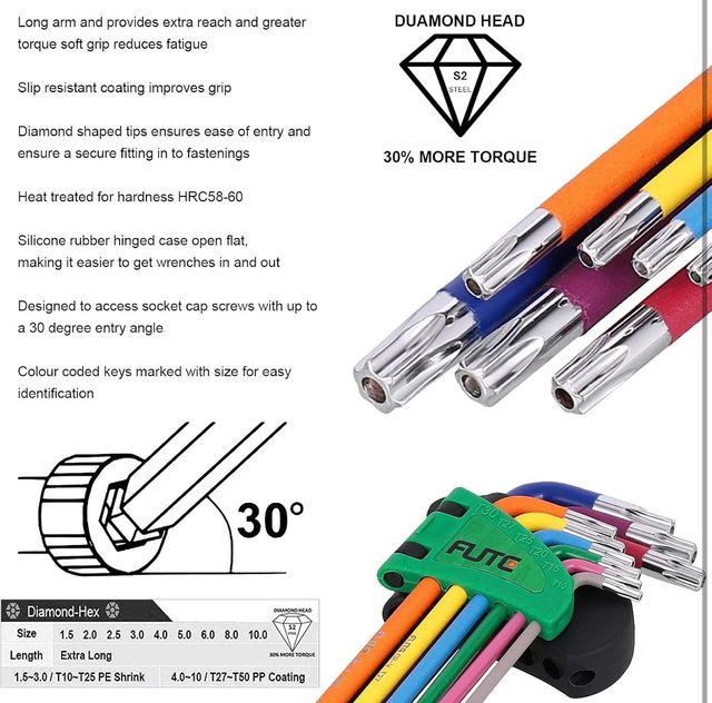 Set Llaves Torx FUTC 9 pzs CR-V