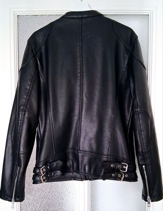 Cazadora motera Zara Man negra para chico