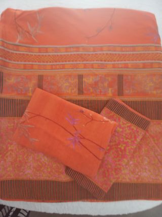 Funda Nórdica Algodón 100% Naranja y Rosa