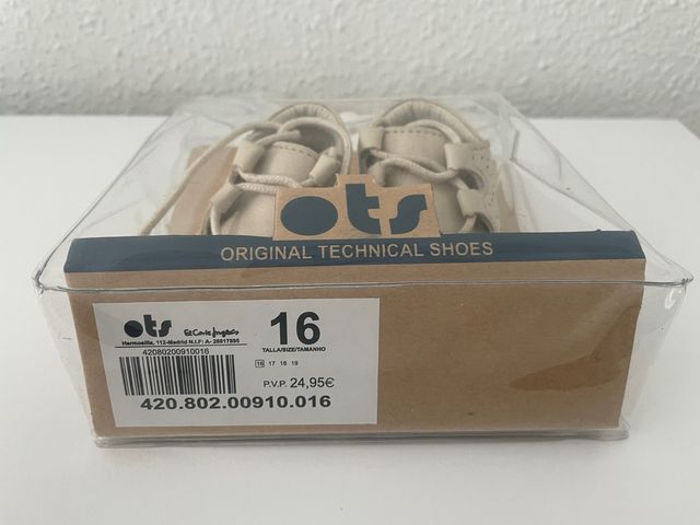 Zapato bebé OTS Talla 16 Beige nuevos