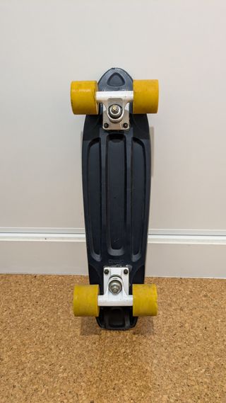 Monopatin, Skate compacto plástico azul y amarillo
