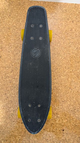 Monopatin, Skate compacto plástico azul y amarillo