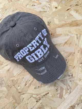 Unstructured distressed denim hat