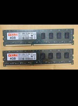 2x 4GB DDR3 1333MHz RAM VLC