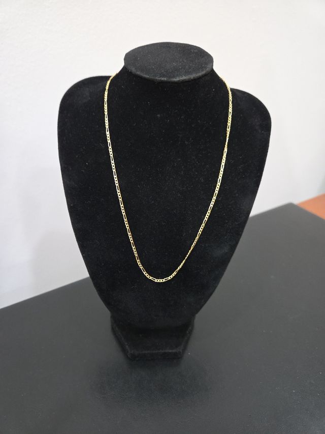 Cadena Oro 18k Figaro 3+1