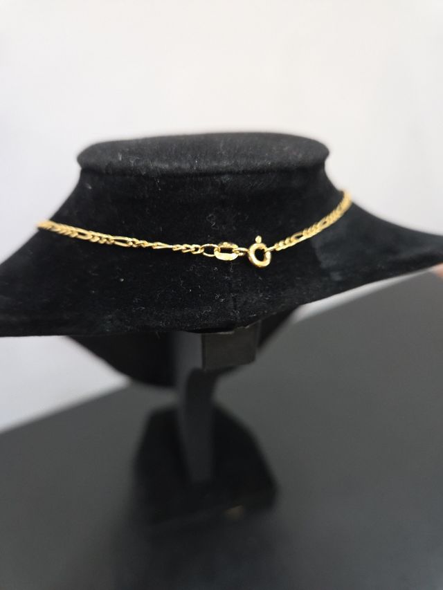 Cadena Oro 18k Figaro 3+1