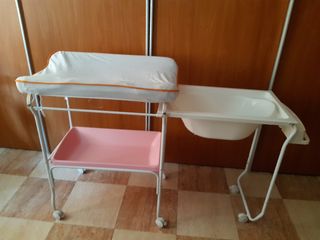 Bañera, cambiador bebe