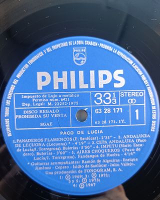 Vinilo Paco de Lucía - Flamenco