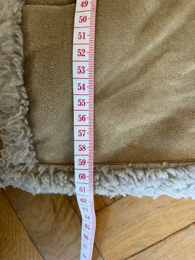 Chaqueta vintage pelo beige y marrón