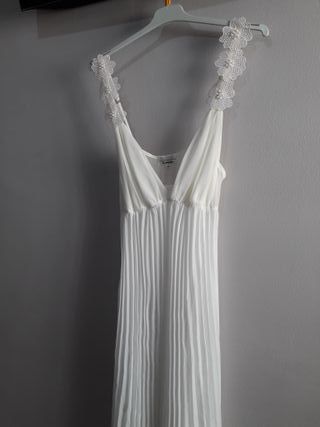 Camisón y bata gasa blanco 