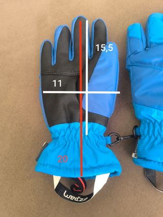 Guantes niño waterproof azules y negros