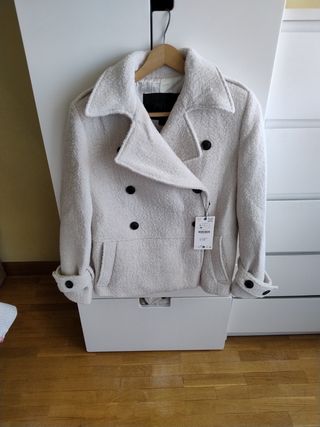 Chaqueta Zara Lana Beige Talla S