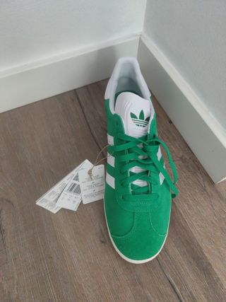 Adidas Gazelle Verde y Blanco Talla 46 2/3