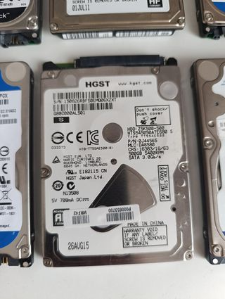 Lote 6 discos duros 2,5 WD, Hitachi, HGST