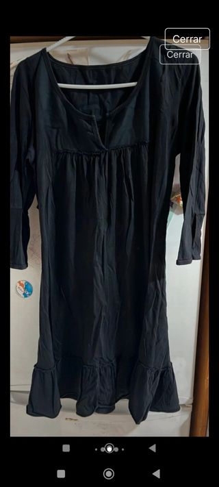 Vestido negro manga larga