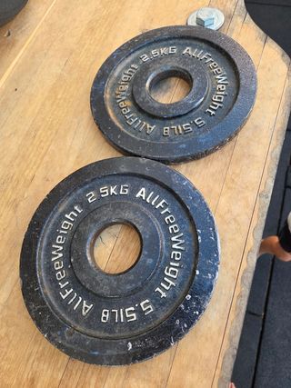 2 Discos 2.5kg All Free Weight Metal Olímpicos