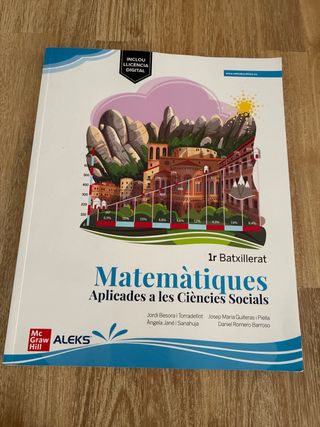Matemáticas Aplicadas 1r Batxillerat