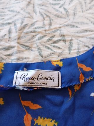 Vestido verano Roca-Garcia azul con bolsillos