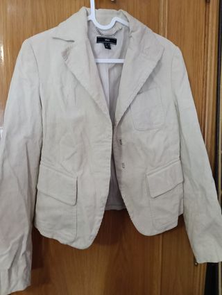 Chaqueta pana MNG beige Talla S