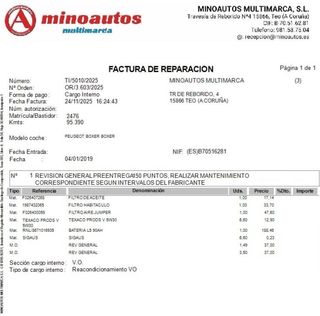 PEUGEOT BOXER FURGÓN 330 L1H1 2.0 BLUEHDI 110 CV PACK PREMIUM