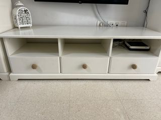 Mueble TV madera blanco