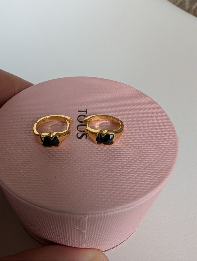 Pendientes Tous Oso Negro y Dorado sin caja