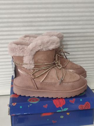 Stivaletti Giardino D'Oro rosa glitter n.36