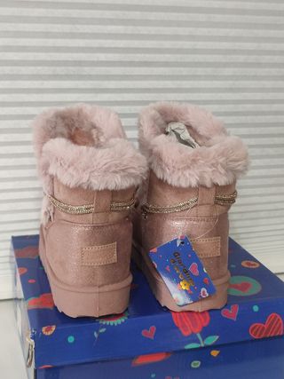 Stivaletti Giardino D'Oro rosa glitter n.36