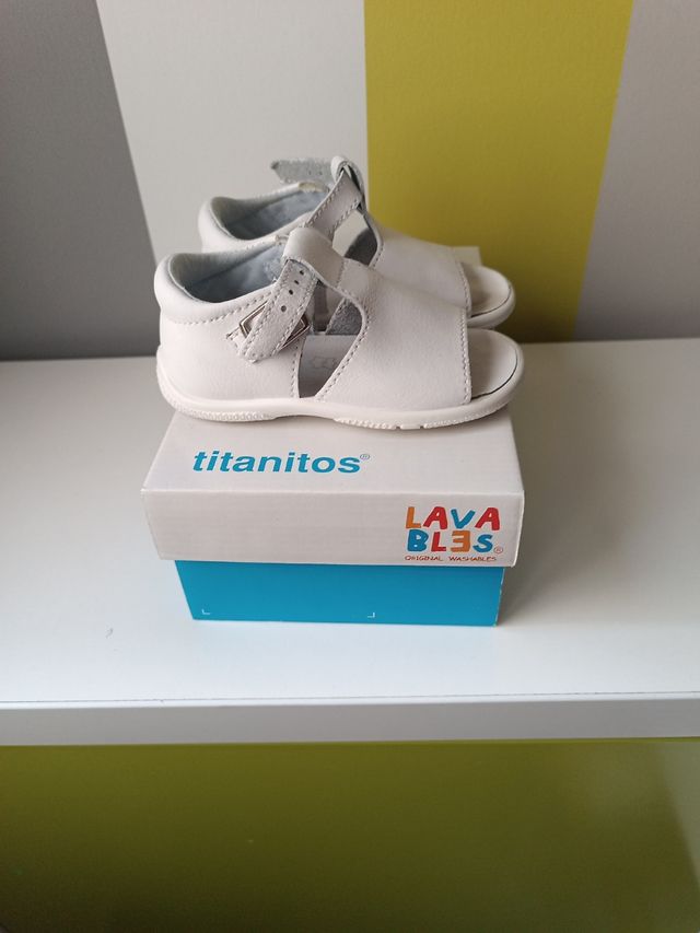 Sandalias de piel unisex para niños número 21