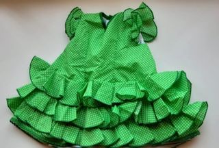 Traje de flamenca verde lunares
