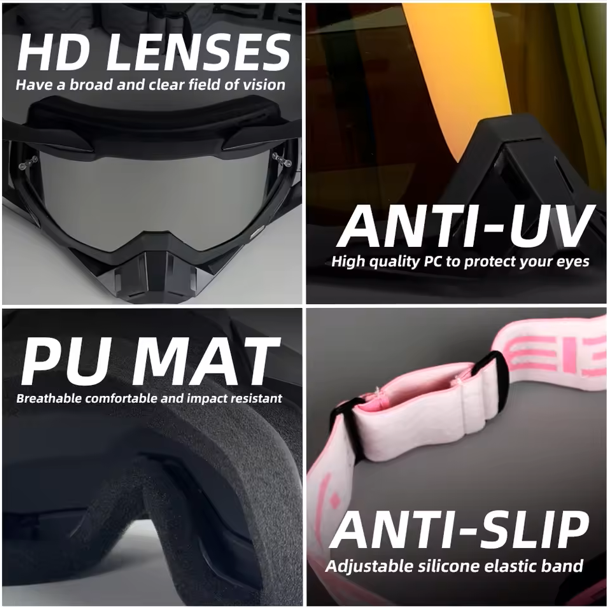 Gafas Motocross NAFEIB Rosas AntiUV