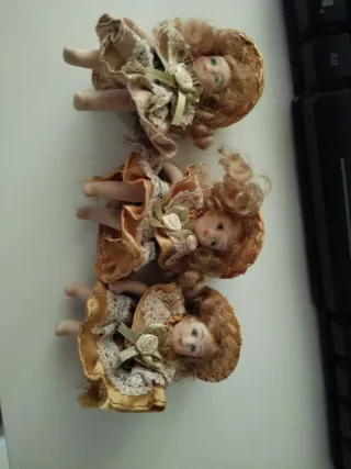 3 Bamboline Ceramica Usate
