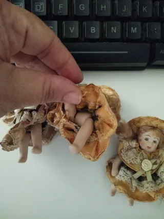3 Bamboline Ceramica Usate