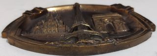 Cenicero Bronce Souvenir París Antiguo 1920