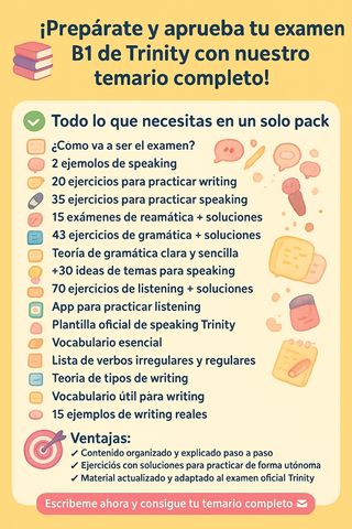 Temario completo Trinity Inglés B1.