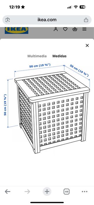 Mesa auxiliar madera Ikea