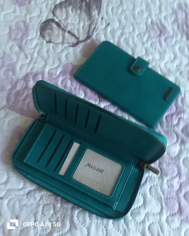 Cartera MEGSH color verde azulado