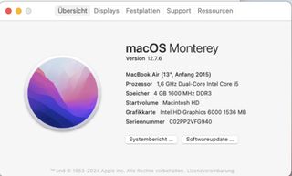 MacBook Air 13 2015 Teclado Alemán/ german keyboar