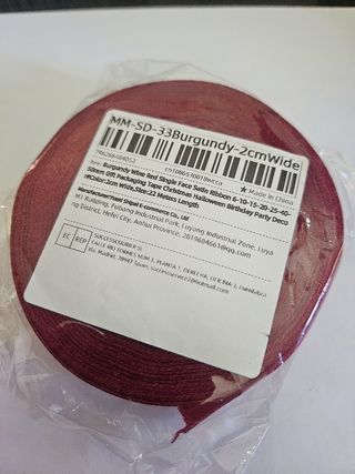 Cinta Raso Burdeos 22m x 2cm