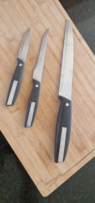 Conjunto de 3 facas de cozinha