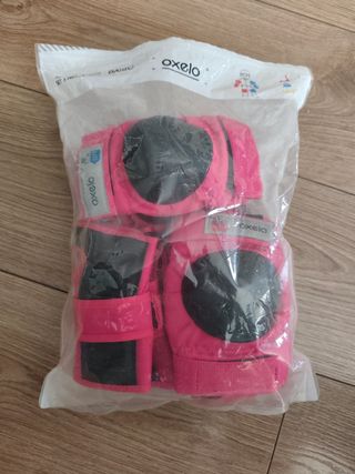 Protecciones patines Oxelo niño rosa